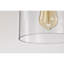 Luminaire suspendu en laiton avec abat-jour en verre transparent Magno