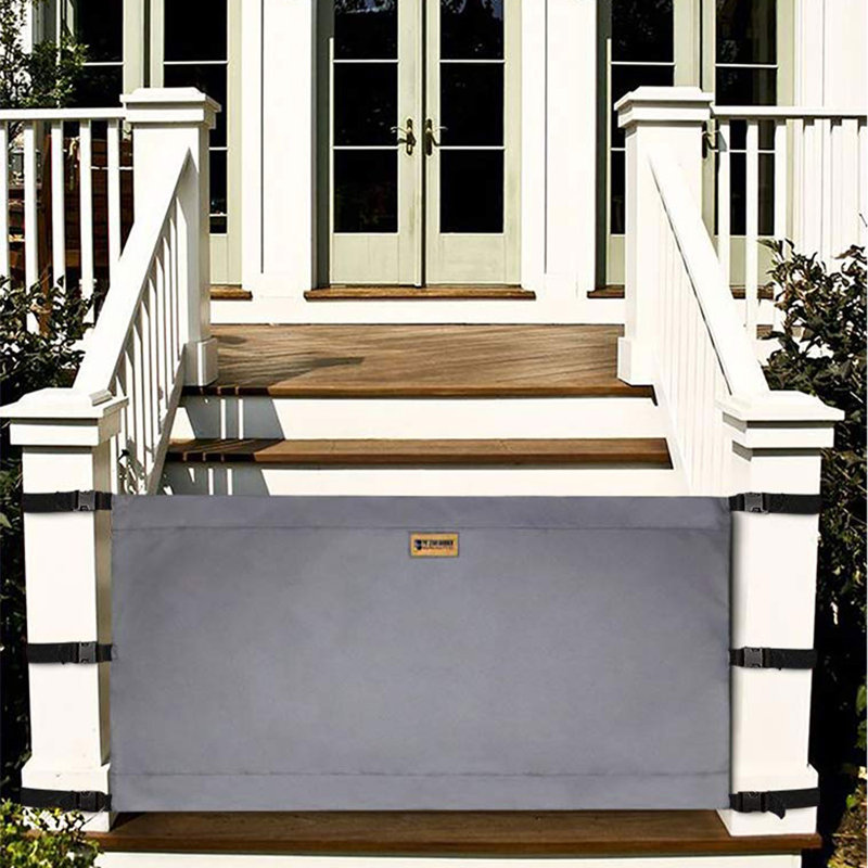 Safety Gate, 32" H x 42" W x 0.15" D, Gray