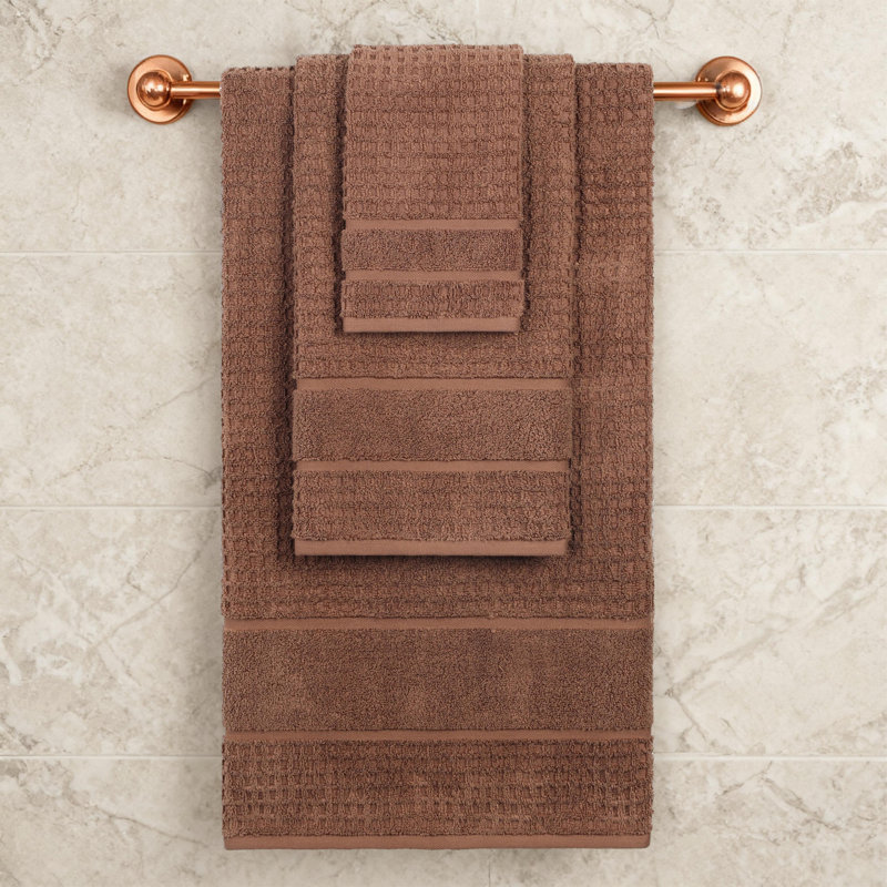  Zero-Twist Cotton Towel Set - Honeycomb Waffle Texture - Quick-Dry, Forest Green