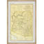 Carte de l'Arizona jaune - impression encadrée sur papier-713795431