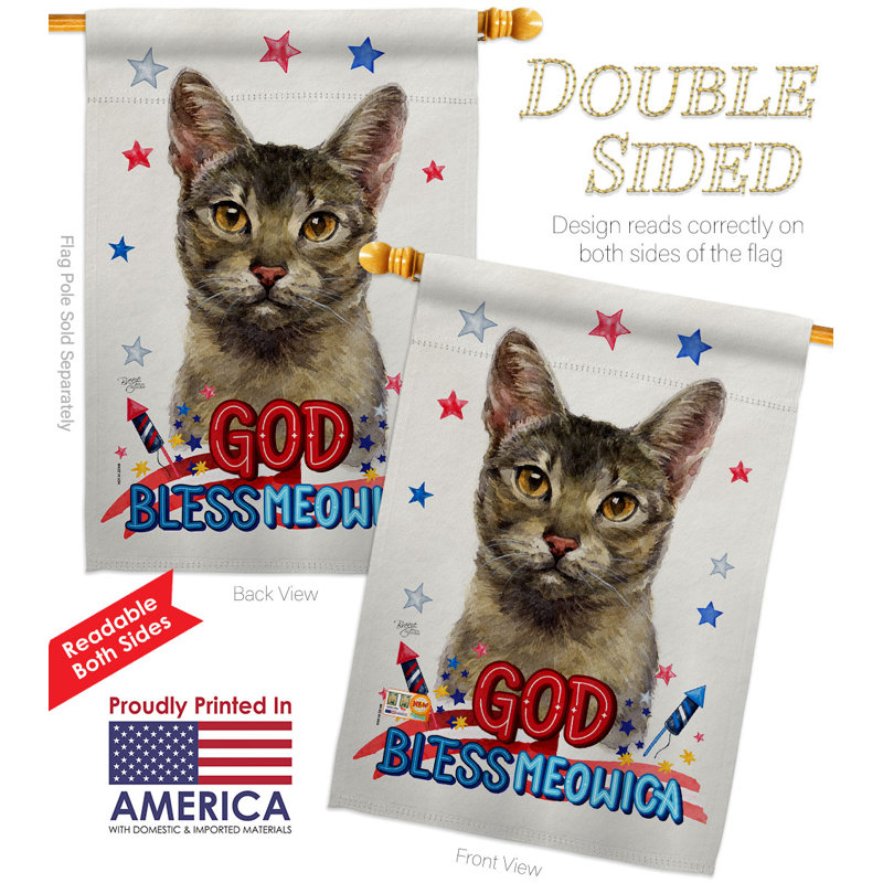 Double Sided 40'' H x 28'' W Polyester Animal House Flag