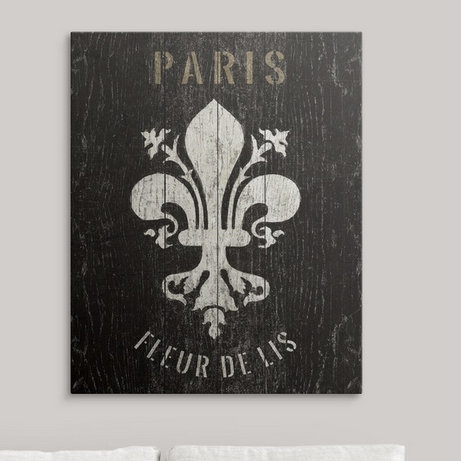 « reconditionné fleur de lis », impression, H 48 po x l 38 po x P 1,5 po, Toile