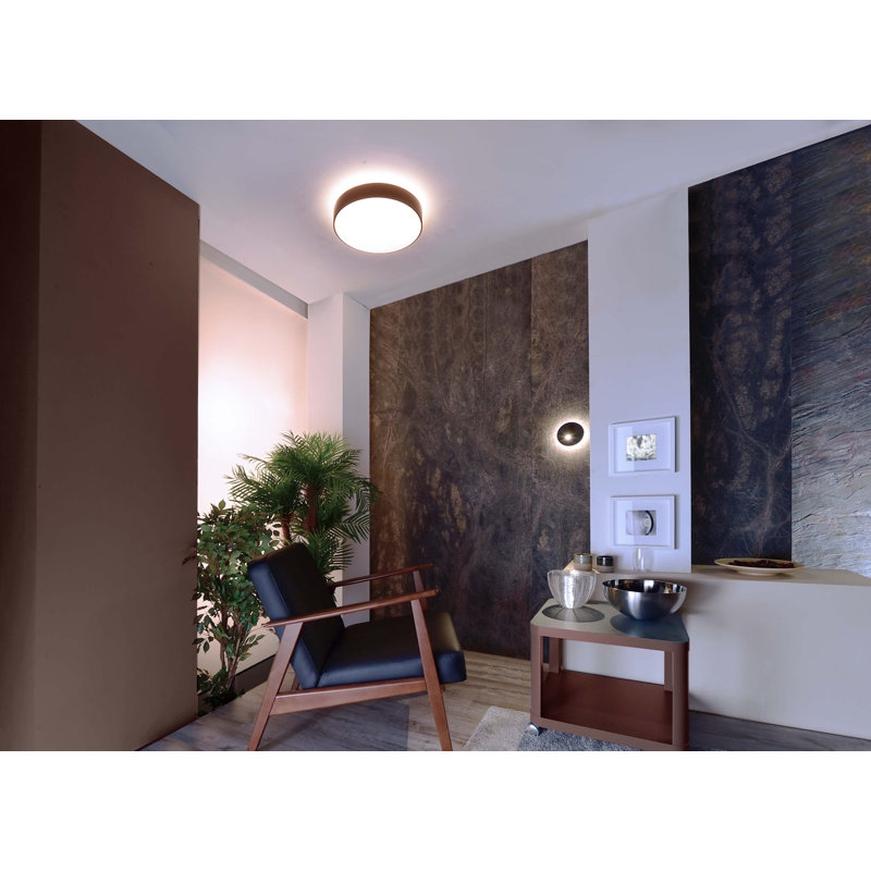 Menkar LED Flush Mount, Silver Brushed