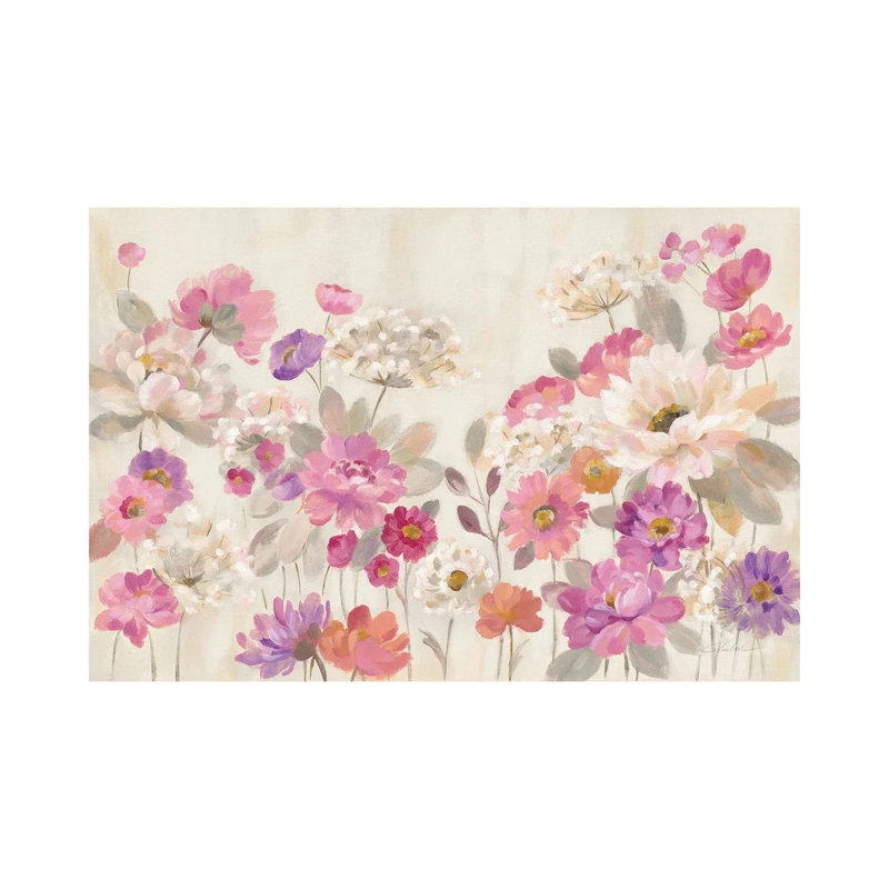 Queen Annes Lace Garden - reproduction d'art murale encadrée, H 12 po x l 18 po, Toile tendue, Ne s’applique pas