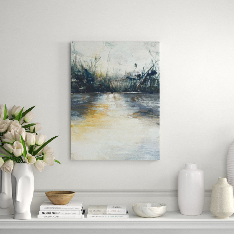 Gloomy River Painting by Sara Brown, 41" H x 30" W, Image Brush Gel