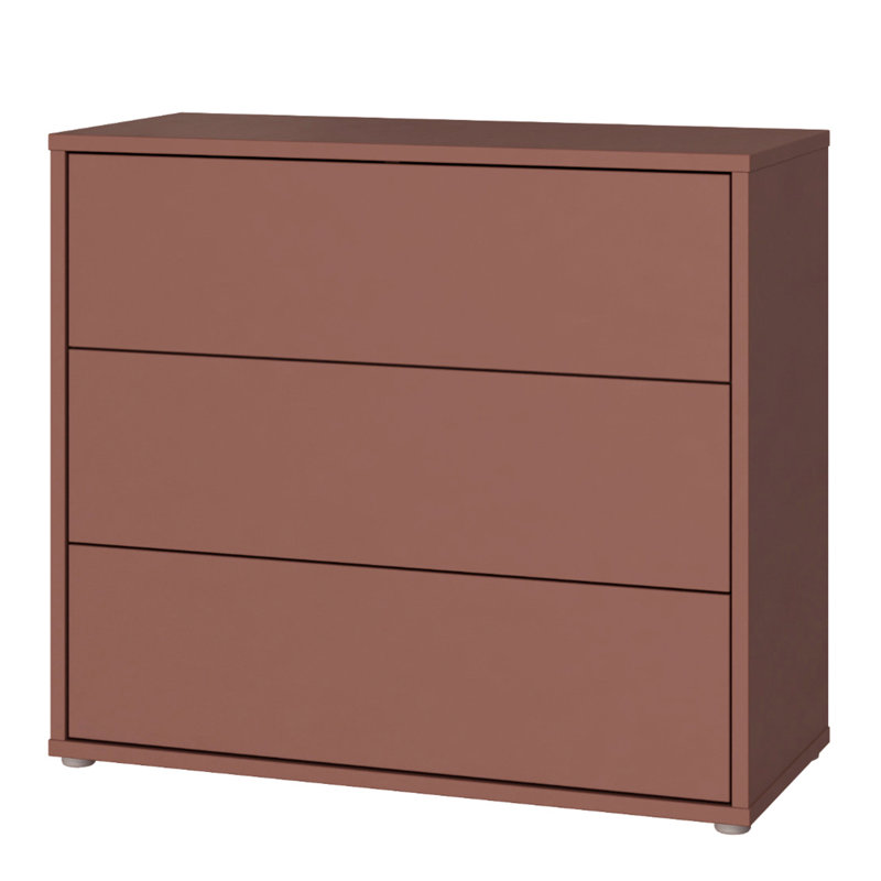 94.8 cm W Chest of 3 Drawers, Orange