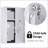 Kleankin Wall Mounted Lockable Medicine Cabinet With 3 Tier Shelves, Stainless Steel Frame, And Glass Door For Bathroom Storage