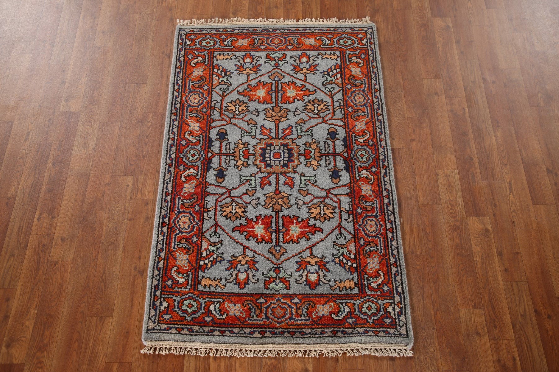 Bloomsbury Market Blue Floral Traditional Oriental Rug 3x5 | Wayfair