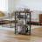 4-Tier Media Stand With Built-In Power Outlet, Wooden Entertainment Center With Storage Shelves For Record Player, Stereo, DVD, And Gaming Consoles