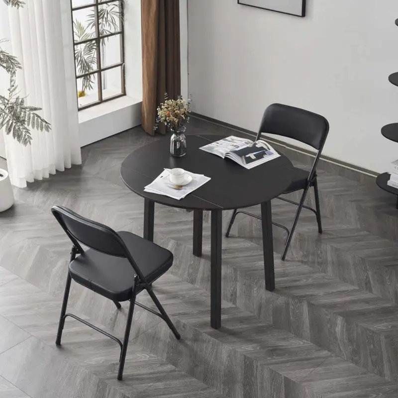 Chaise pliante polyvalente en métal avec coussin souple - portable et empilable pour une utilisation intérieure / extérieure, idéale pour les fêtes à domicile et les restaurants