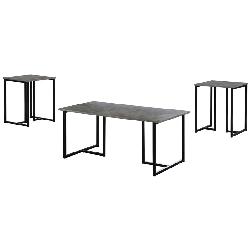 Tables basses et tables de bout 3 - Finition grise et rectangulaire occasionnelle
