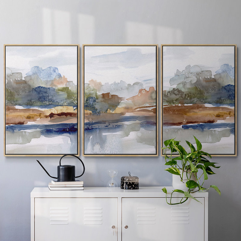 High Sierra - Toile encadrée multi-pièces, H 40 po x l 78 po x P 2 po, Naturel