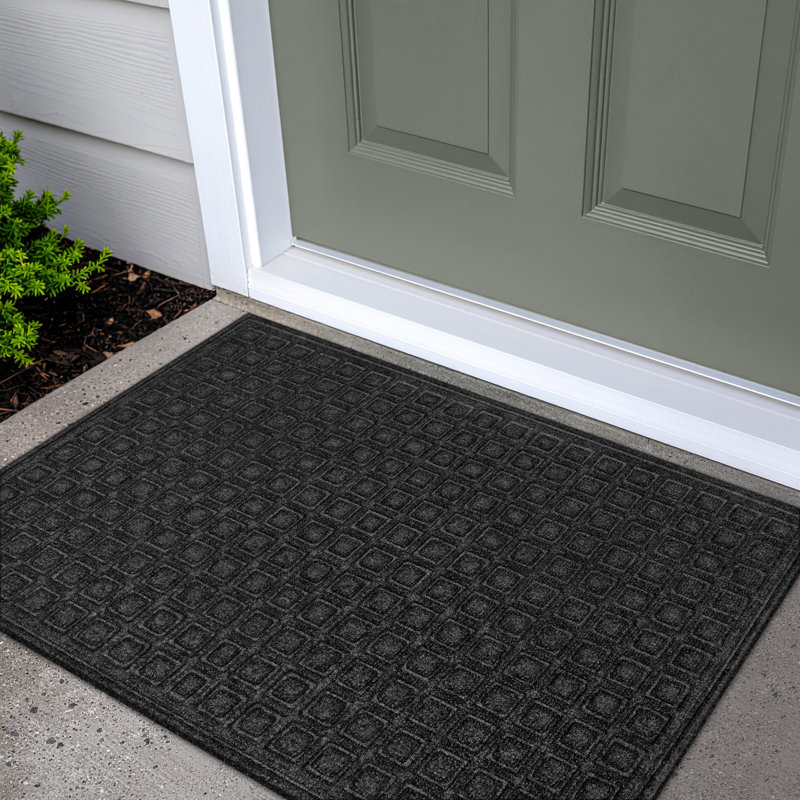 Paillasson Textures Blocks, Gris, L 24 po x L 36 po
