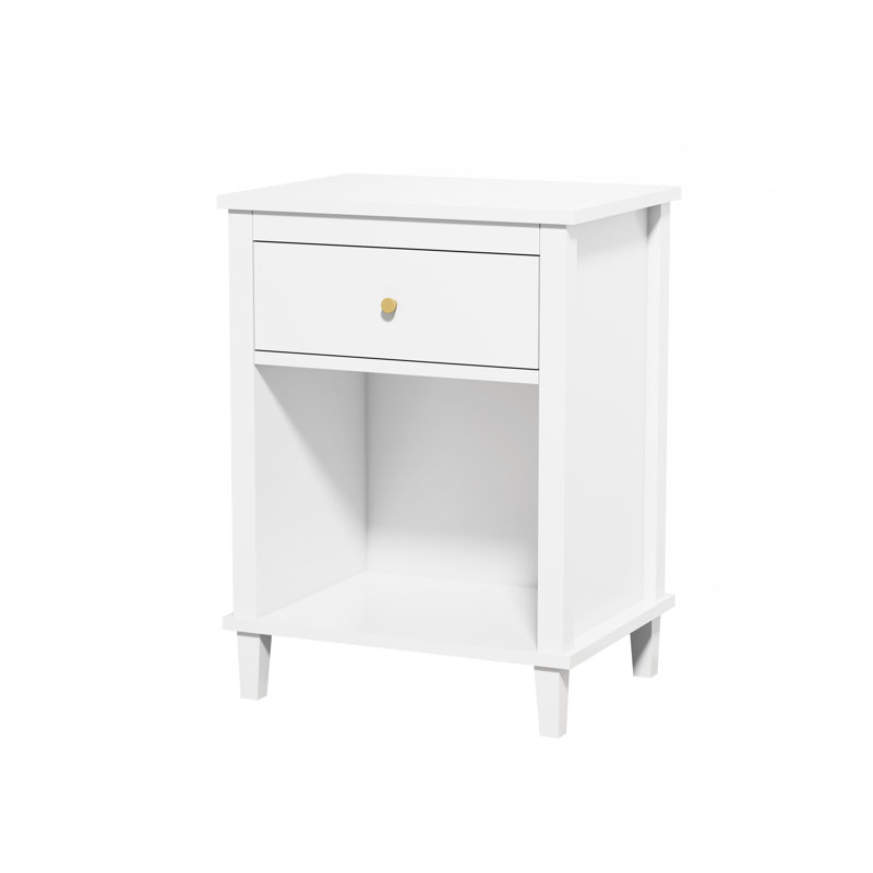 Table de chevet en bois avec tiroirs et tablettes 26,77 po Recfi