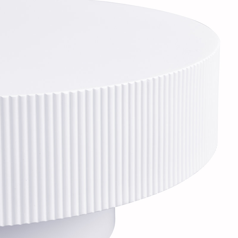 Table basse ronde de salon, Blanc