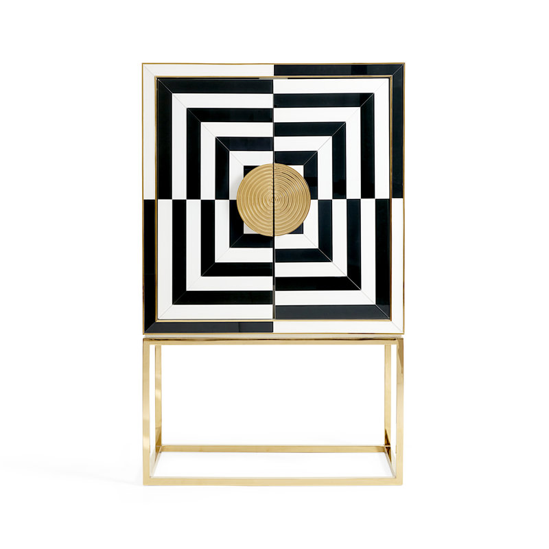 Op Art Bar - Charcoal/Ivory
