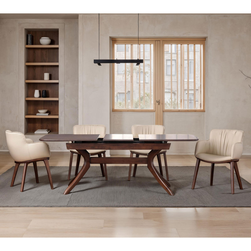 Rozella 5-Piece Solid Wood Dining Table Set