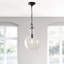 Lustre suspendu en verre clair Belinda