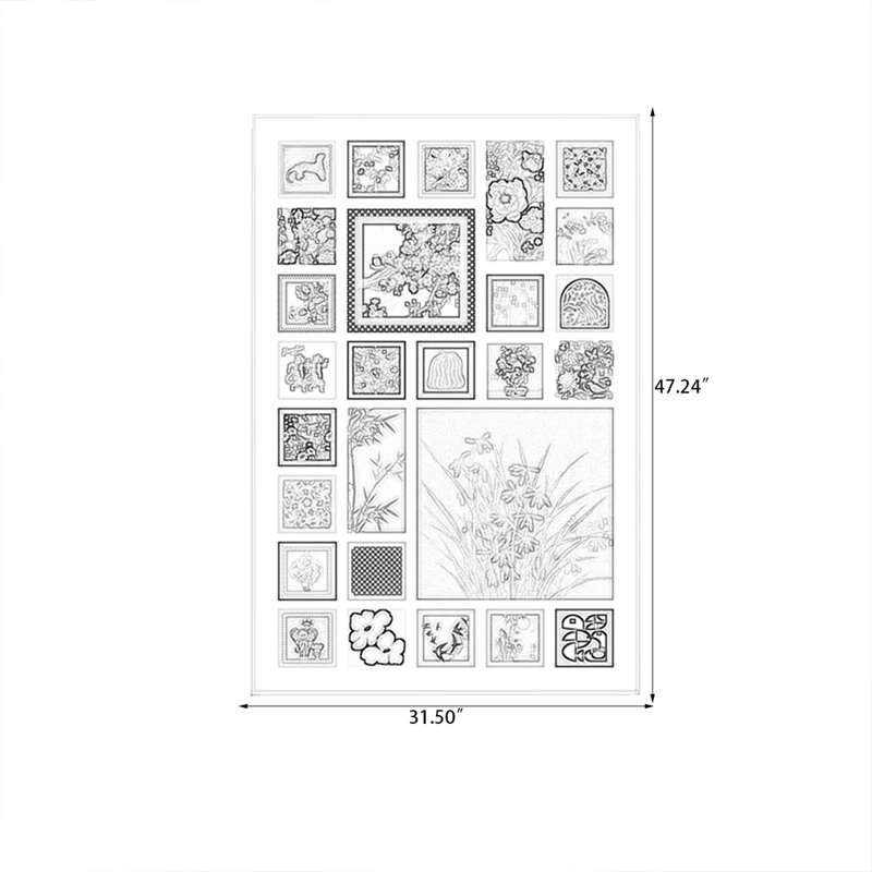 Art mural Mid-Century, H 47,24 po x l 31,5 po