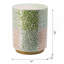 Tabouret de jardin cylindrique avec table d'appoint D14 x 18 po vert / rose