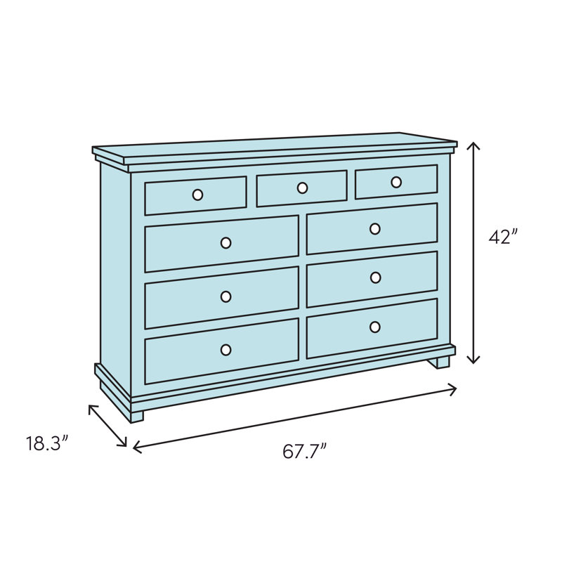 Commode à tiroirs Daney, Argent