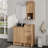 Vowar 32'' Free standing Single Bathroom Vanity With Ceramic Vanity Top and 12''Bathroom Wall Cabinet Storage-1370386655