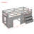 Aspen Loft Bed With Cabinet And Shelf - Solid Pine Wood And Safety Features-1258050005-1258241404