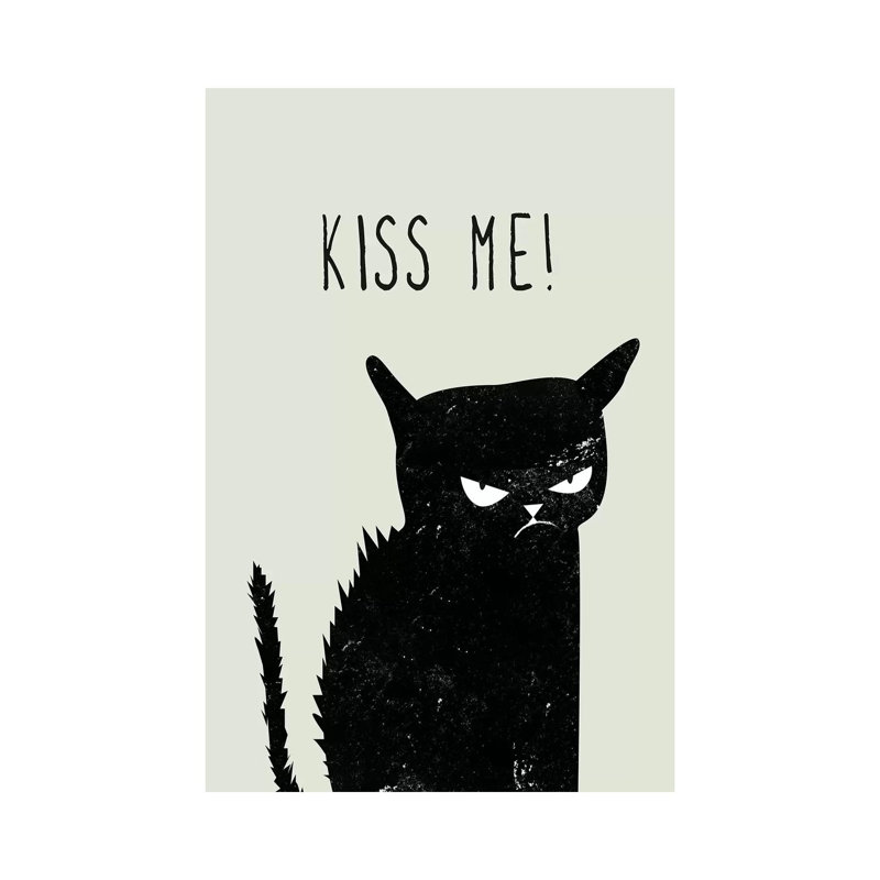 Kiss Me Cat by Amy & Kurt Berlin - Wrapped Canvas Print, 152.5 cm H x 101.5 cm W