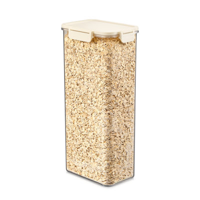 Sorbus Airtight Clear Food Storage Container Plastic Stackable, Snap Lid BPA free - Single -Extra Tall Rectangle 7.09" L x 5.12" W x 12.6" H (131.87 oz/3900 ml)