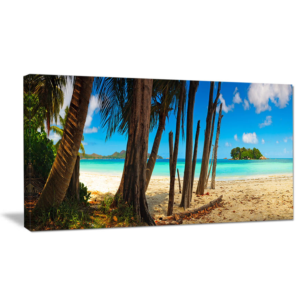 " Praslin Island Tropical Beach Panorama " Design Art