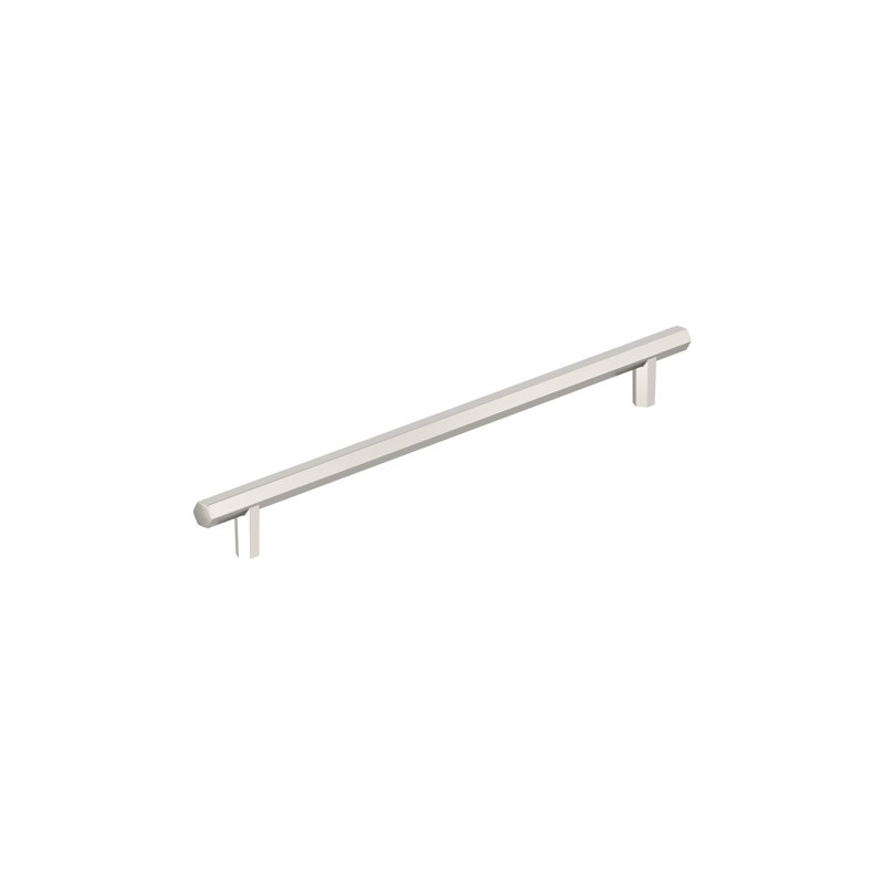 Polished Nickel 10-1/16 Inch Contemporary Cabinet Bar Pull