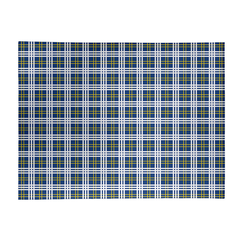 Tapis à carreaux bleu, Rectangle 8 pi x 10 pi