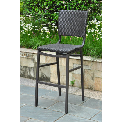 Brade PVC Wicker Outdoor Stool