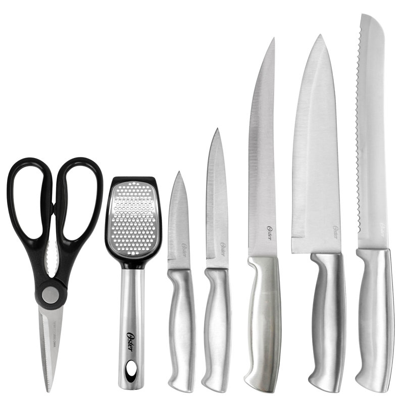 Ensemble d'ustensiles de cuisine et de couverts en acier inoxydable et nylon 12 pièces Oster Baldwyn