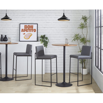 Brieon High Back Faux Leather Bar & Counter Stool
