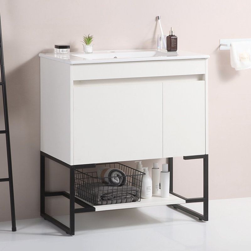 Yad 30'' Single Bathroom Vanity with Ceramic Top