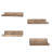 4 Piece Solid Wood Floating Shelf