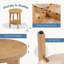 Table d'appoint ronde à 2 niveaux avec pieds fuselés, petite table de bout pour le salon, chambre à coucher-1011528247
