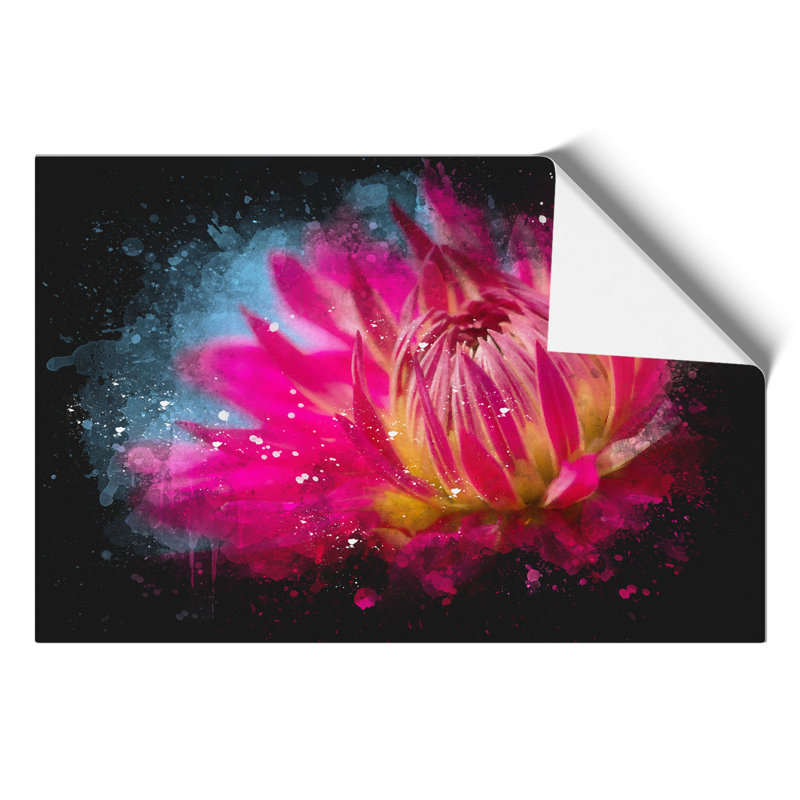 The Pink Flower - Unframed Painting, 30cm H x 42cm W x 0.1cm D