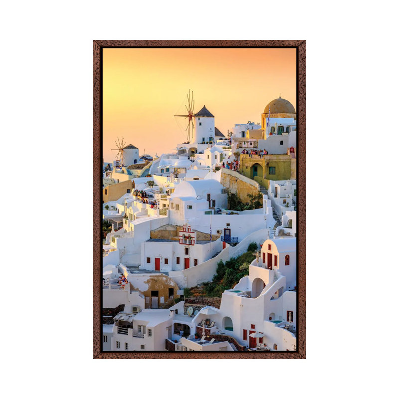 Summer Evenings In Oia Santorini, Greece by Susanne Kremer - Gallery-Wrapped Canvas Giclée on Canvas, 101.6 cm H x 66.04 cm W