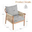 Fauteuil tressé en bois rembourré-17721584