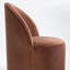 Chaise de salle à manger rembourrée en velours entièrement roulée avec roulettes cachées (ensemble de 4)-136954857