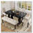 Modern Tufted Linen Dining Bench-603983281