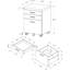 Classeur de bureau moderne avec roulettes et tiroirs de rangement, stratifié gris, support d'imprimante spacieux pour le travail, options efficaces en stratifié