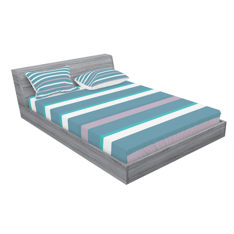 Microfiber Striped Sheet Set, Queen, Striped 2