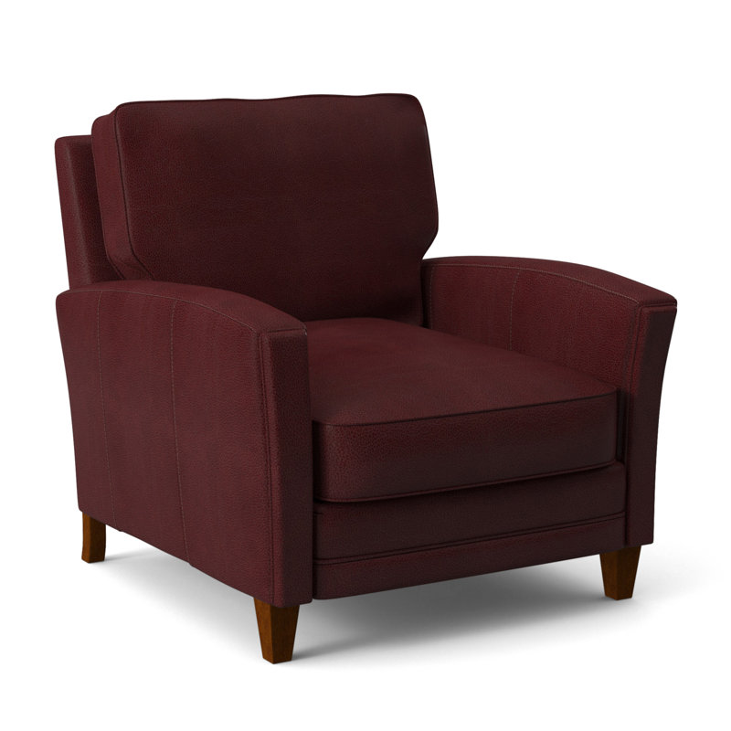 Zion Armchair, New Classiques, Aline Light Gray Stonewash Genuine Leather
