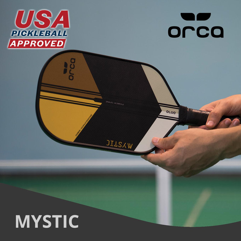 ORCA Solid Wood Pickleball with Carrying Case