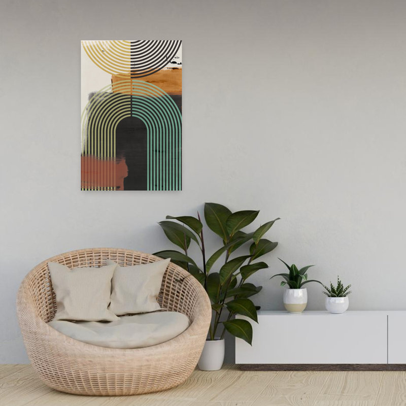 «Bolded I», art abstrait abstrait et audacieux, H 24 po x l 16 po