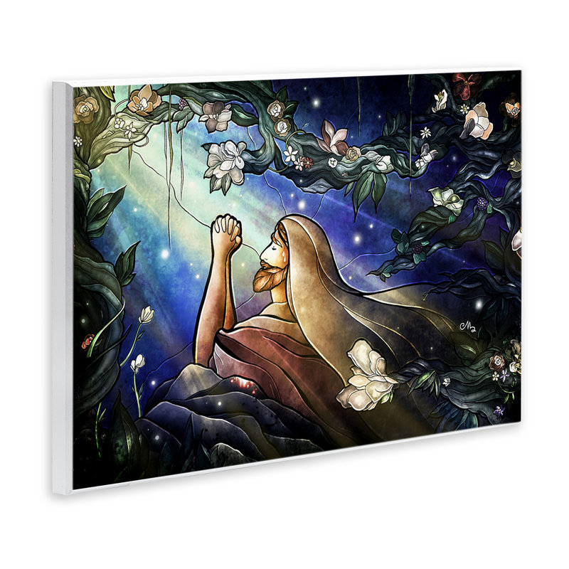Plaque de prière religieuse, Gethsemane, par Mandie Manzano, H 10 po x l 15 po