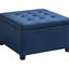 Rangement bleu avec plateau. Style rétro pour les entrées. Tissu à charnières souples, de grande capacité et de charnière sécuritaire - bleu. Espaces de vie de style rétro. Revêtement, espace, fabrication sécuritaire